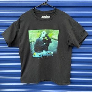 Justin Bieber Justice World Tour 2022 Shirt Size Large Black Double Sided